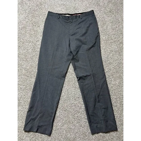 Burberry Men's Size 36R Gray Wool Dress Pants Slim Fit Made In Italy